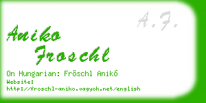 aniko froschl business card