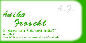 aniko froschl business card